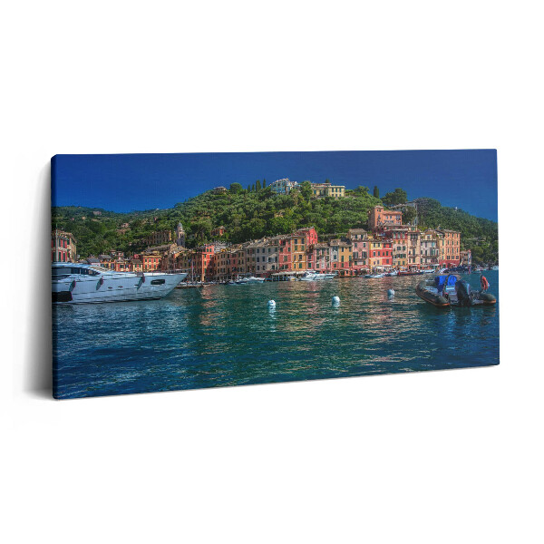 Foto obraz canvas 100x50 Statki pływające w Portofino