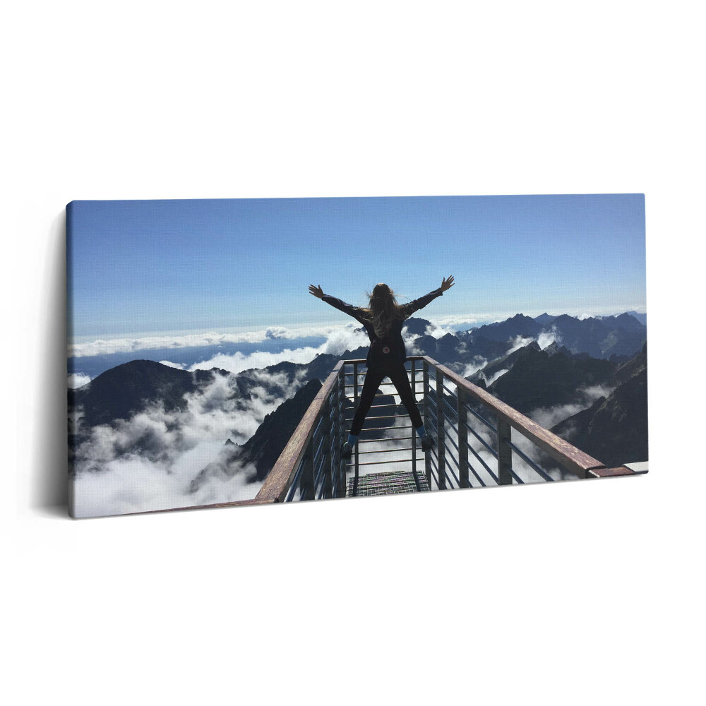 Foto obraz canvas 100x50 Kobieta Tatry Słowacja