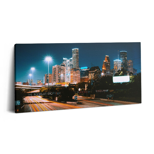 Foto obraz canvas 100x50 Miasto Houston nocą