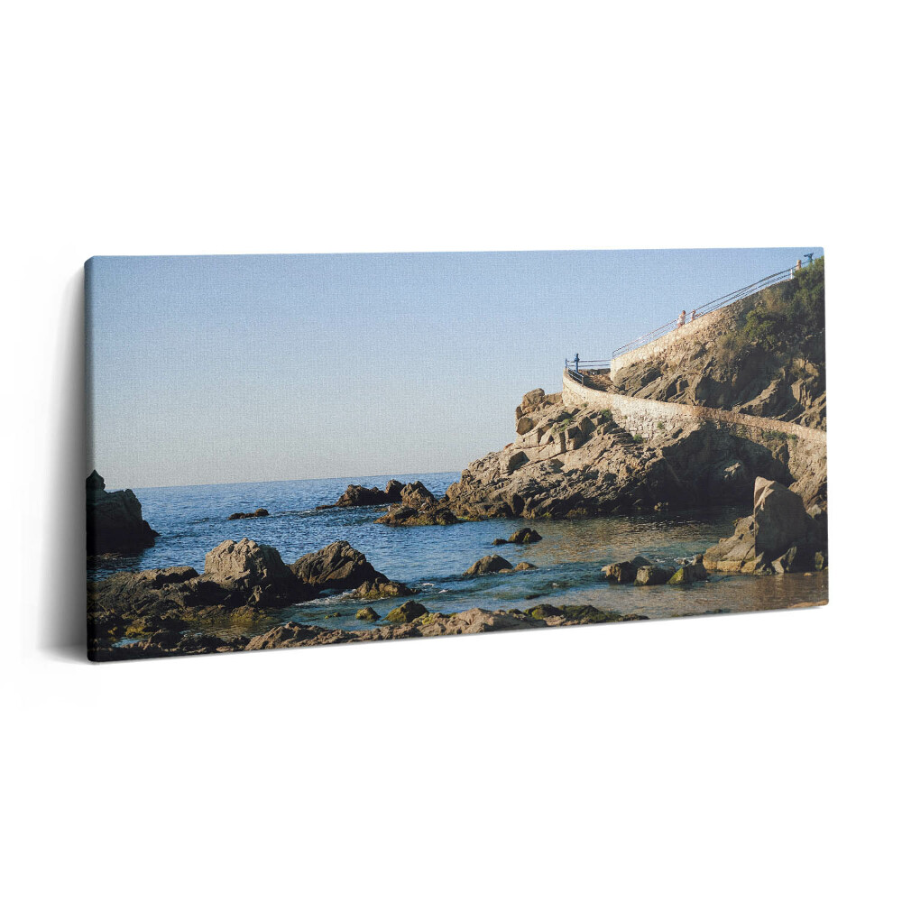 Foto obraz canvas 100x50 Plaża na wybrzeżu Costa Brava