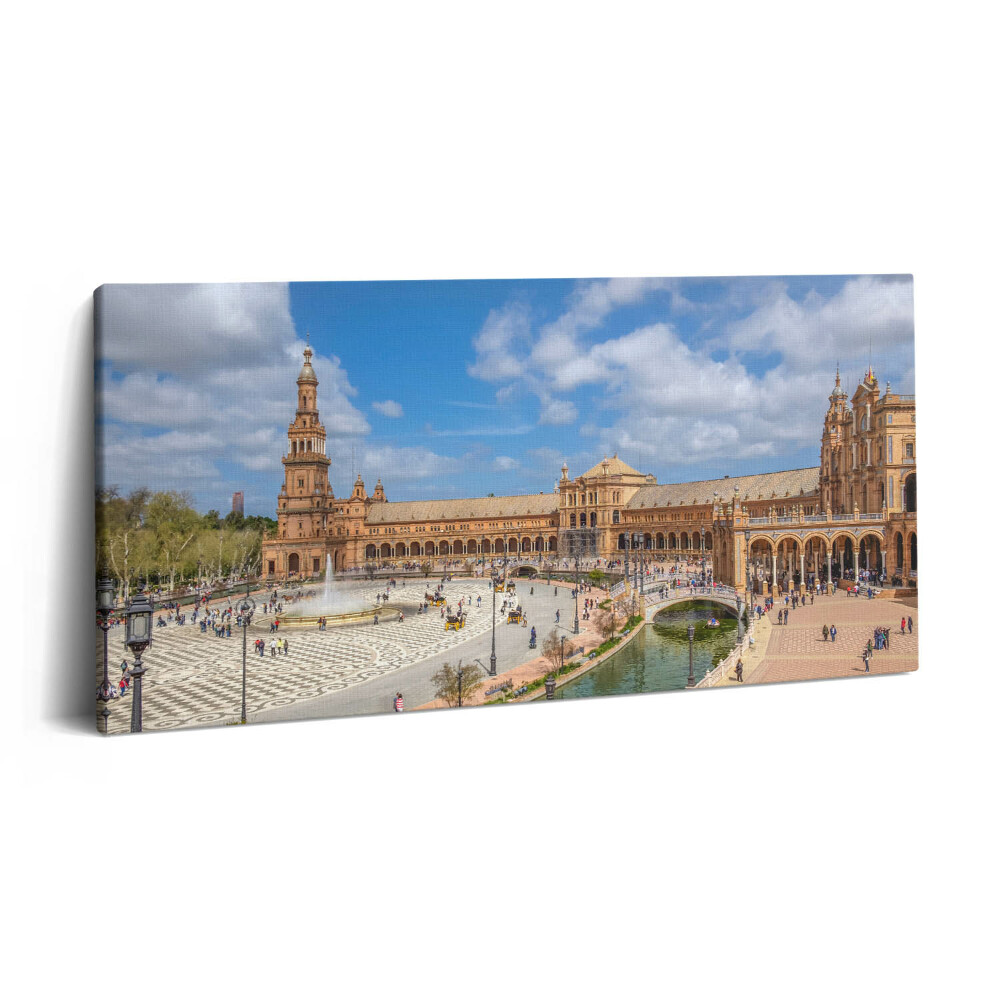 Foto obraz canvas 100x50 Plaza de España w Sewilli