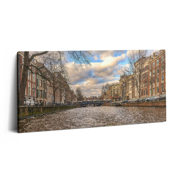 Foto obraz canvas 100x50 Kanał w Rotterdamie