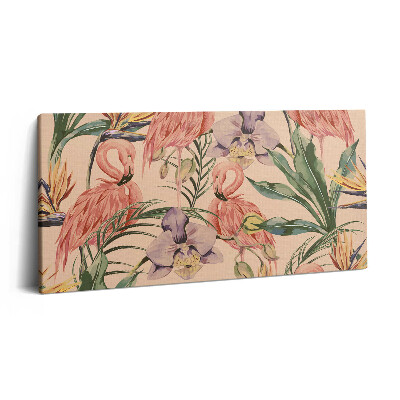 Obraz na płótnie 120x60 Tropikalne kwiaty w stylu boho