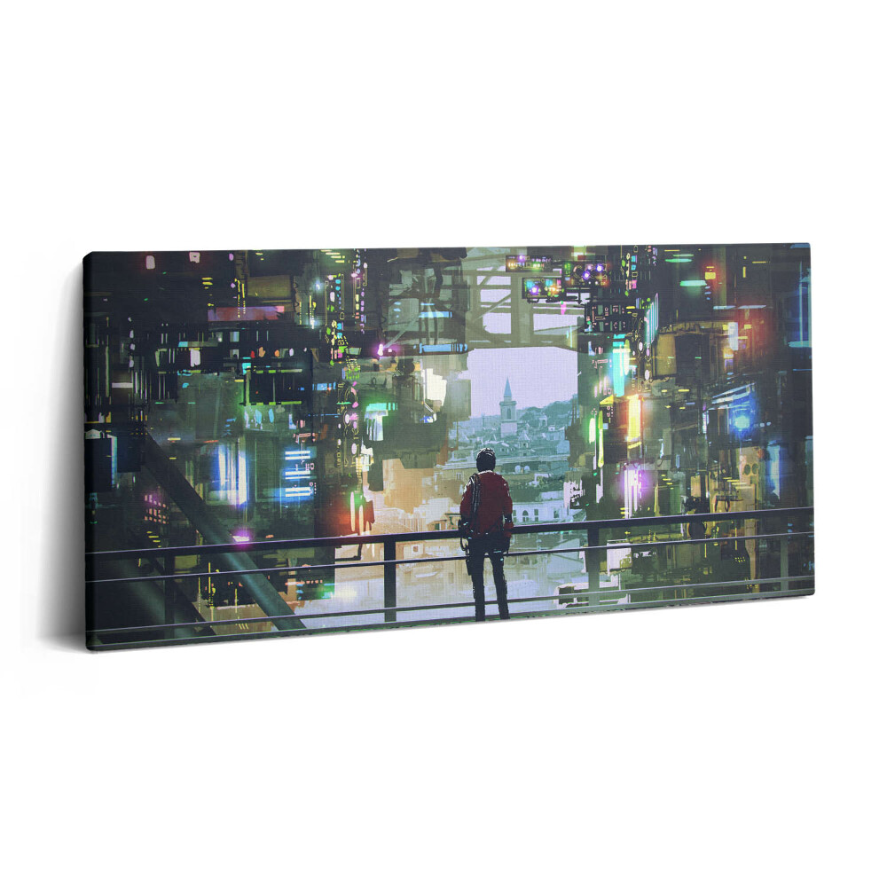 Fotoobraz canvas 120x60 Miasto cyberpunku