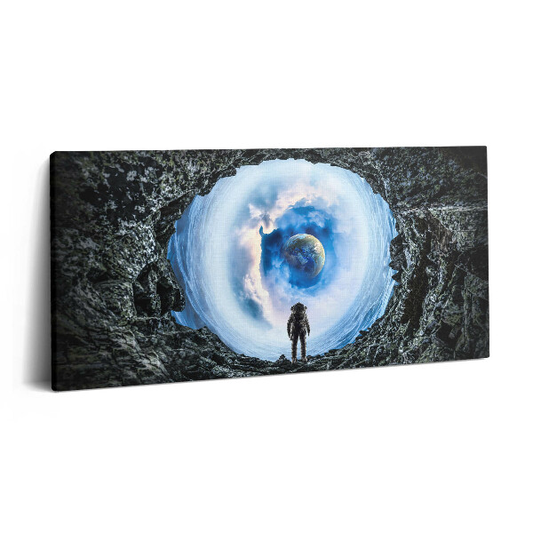 Fotoobraz canvas 120x60 Dziura kosmiczna i astronauta