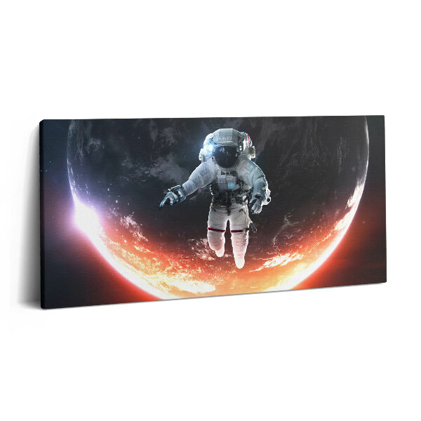 Nowoczesny obraz na płótnie 120x60 Astronauta w kosmosie