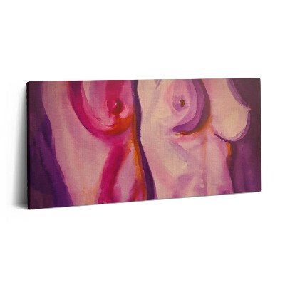 Fotoobraz canvas 120x60 Malowanie kobiecego ciała i piersi