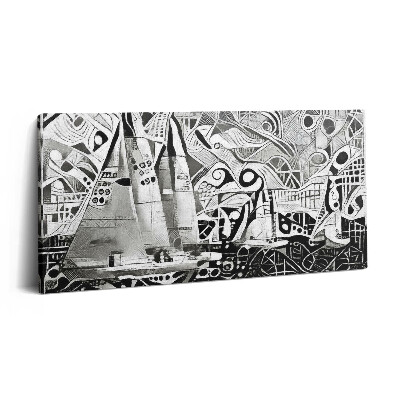 Nowoczesny obraz na płótnie 120x60 Streszczenie żaglówki na morzu