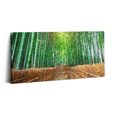 Nowoczesny obraz na płótnie 120x60 Droga w bambusowym lesie