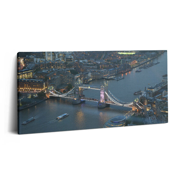 Obraz na płótnie 120x60 Tower Bridge w Londynie nocą