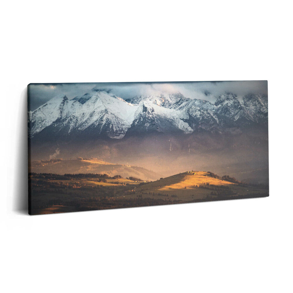 Foto obraz canvas 120x60 Tatry w zimowej panoramie