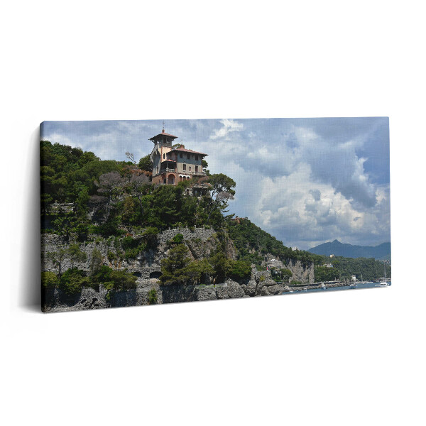 Foto obraz canvas 120x60 Skalista góra Portofino