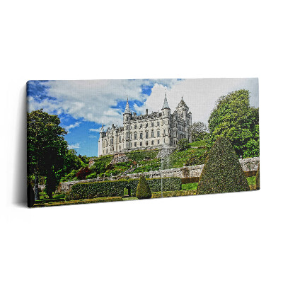 Obraz na płótnie 120x60 Zamek z ogrodem w Szkocji