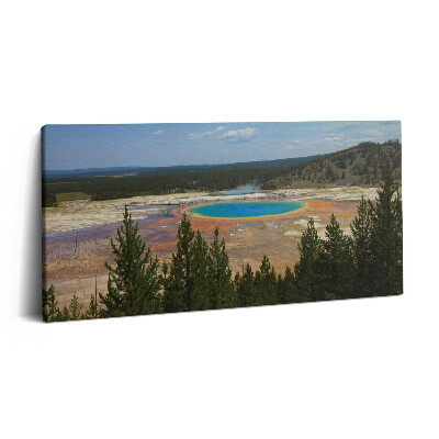 Foto obraz canvas 120x60 Gorące źródła w Parku Narodowym Yellowstone