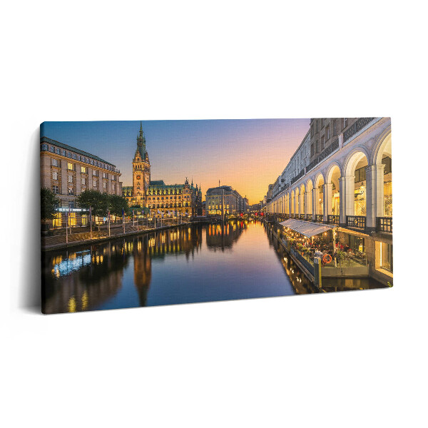 Fotoobraz canvas 120x60 Ratusz w Hamburgu Niemcy