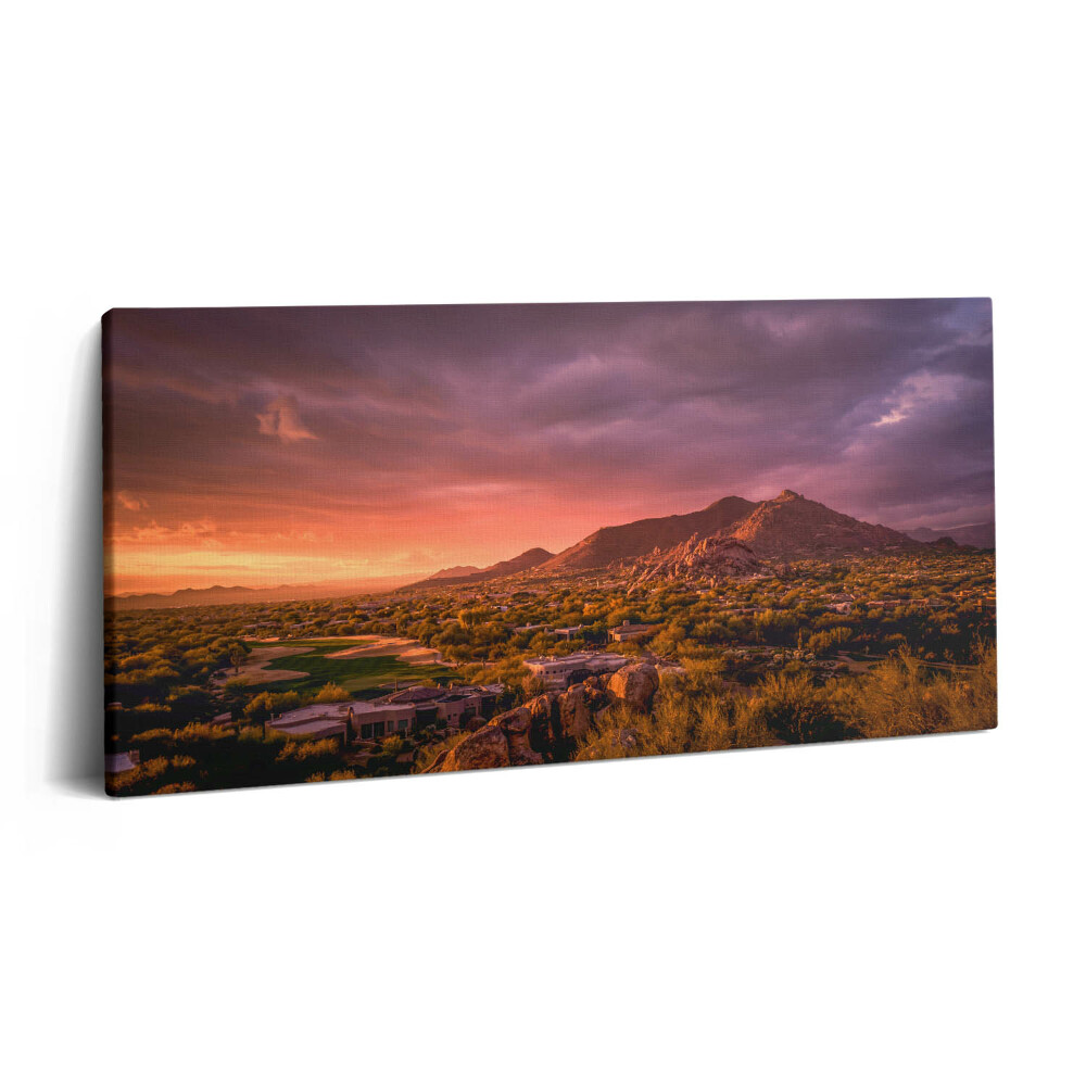 Fotoobraz canvas 120x60 Zachód słońca nad North Scottsdale