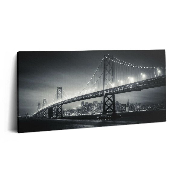 Fotoobraz canvas 120x60 Most San Francisco w nocy