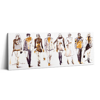 Obraz canvas 125x50 Ilustracja pokazu mody dla kobiet i mężczyzn