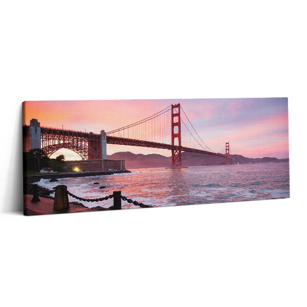 Foto obraz na płótnie 125x50 Widok na most Golden Gate