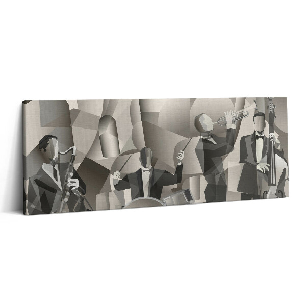 Obraz canvas 125x50 Orkiestra z figur geometrycznych