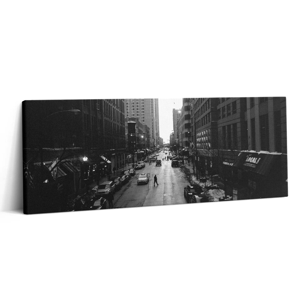 Obraz canvas 125x50 Czarno-białe ulice Chicago