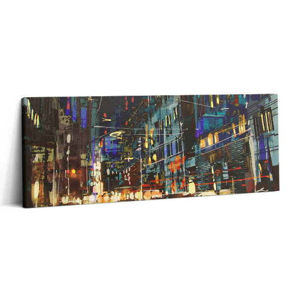 Fotoobraz canvas 125x50 Miasto nocą