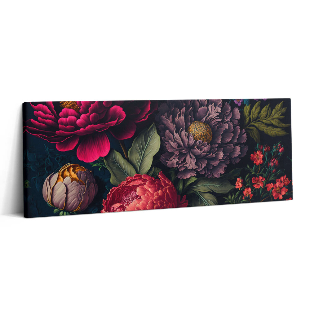 Fotoobraz canvas 125x50 Vintage bukiet kwiatów botanicznych