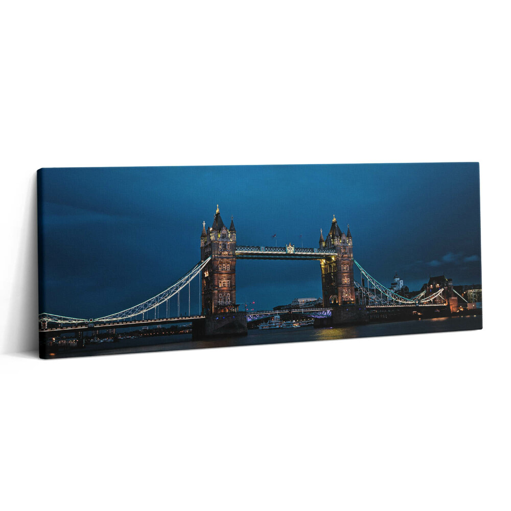 Foto obraz na płótnie 125x50 Tower Bridge w Londynie nocą