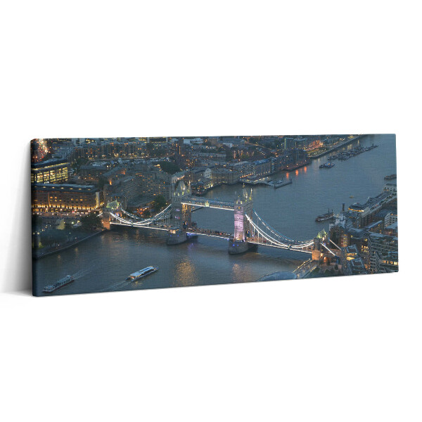 Foto obraz na płótnie 125x50 Tower Bridge w Londynie nocą