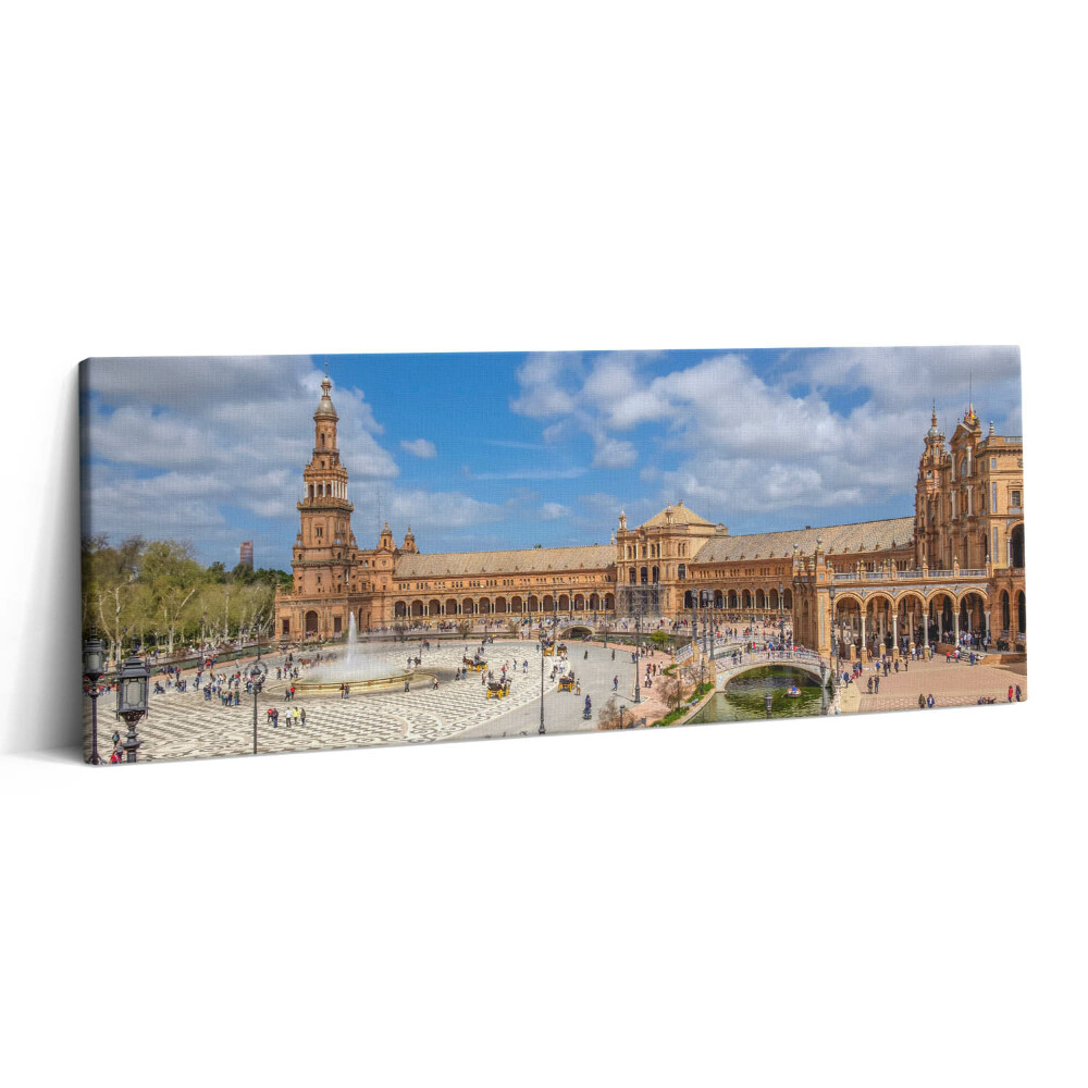 Foto obraz na płótnie 125x50 Plaza de España w Sewilli