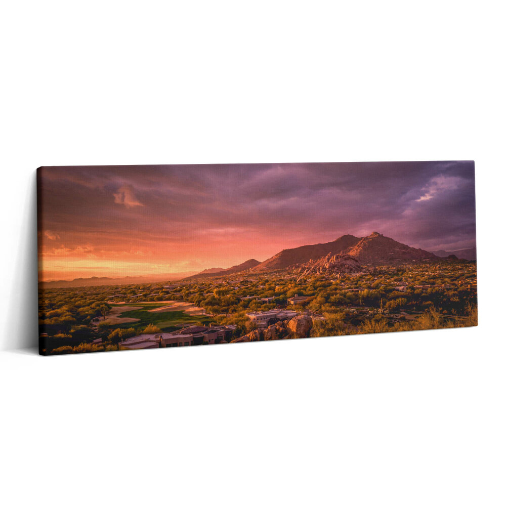 Fotoobraz canvas 125x50 Zachód słońca nad North Scottsdale