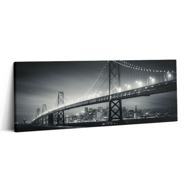 Obraz canvas 125x50 Most San Francisco w nocy