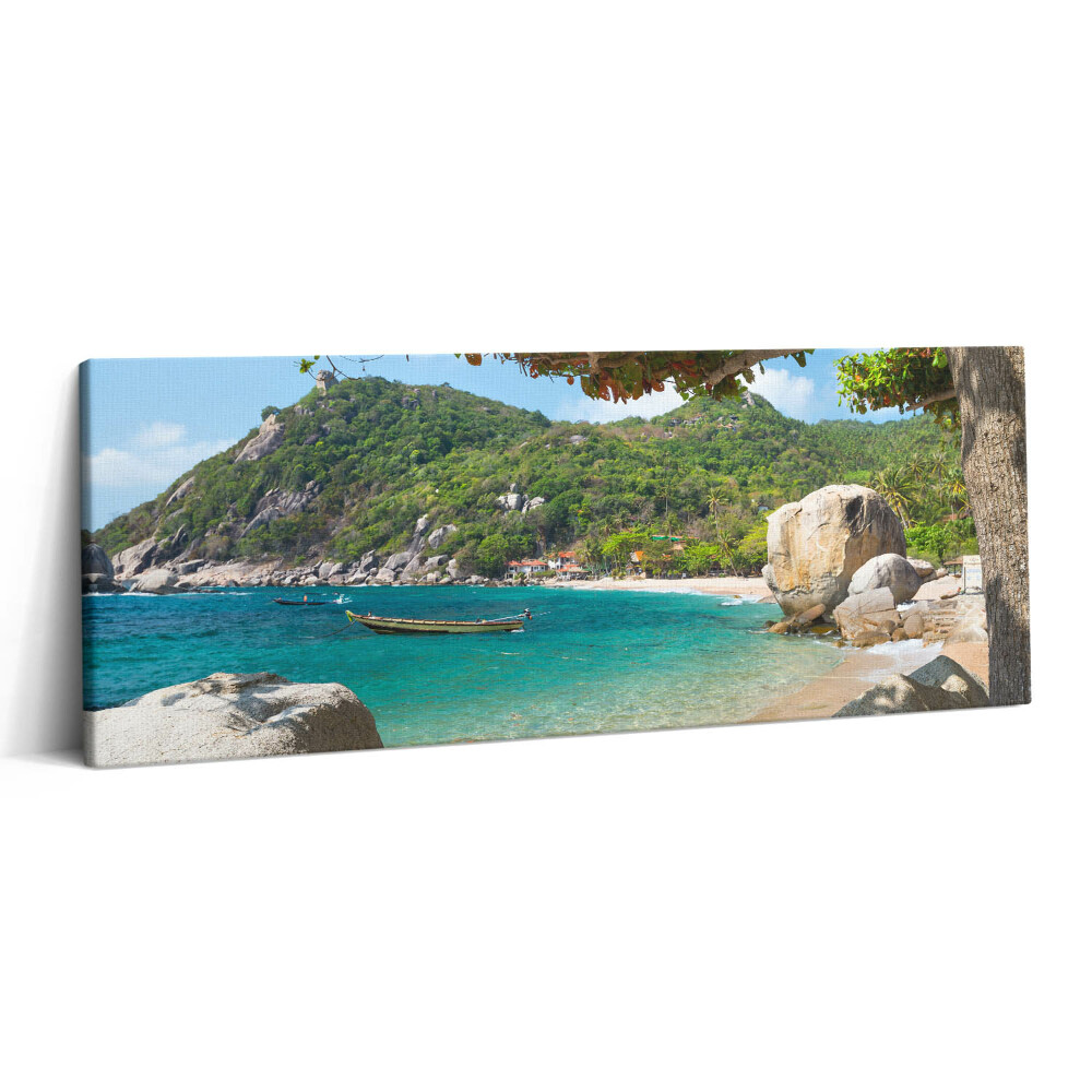 Obraz canvas 125x50 Widok na morze Koh Tao Tajlandia