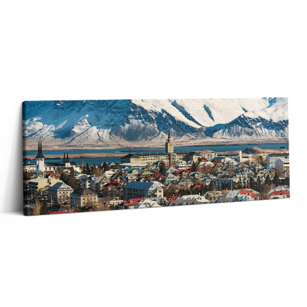 Obraz canvas 125x50 Widok na Reykjavík Islandię