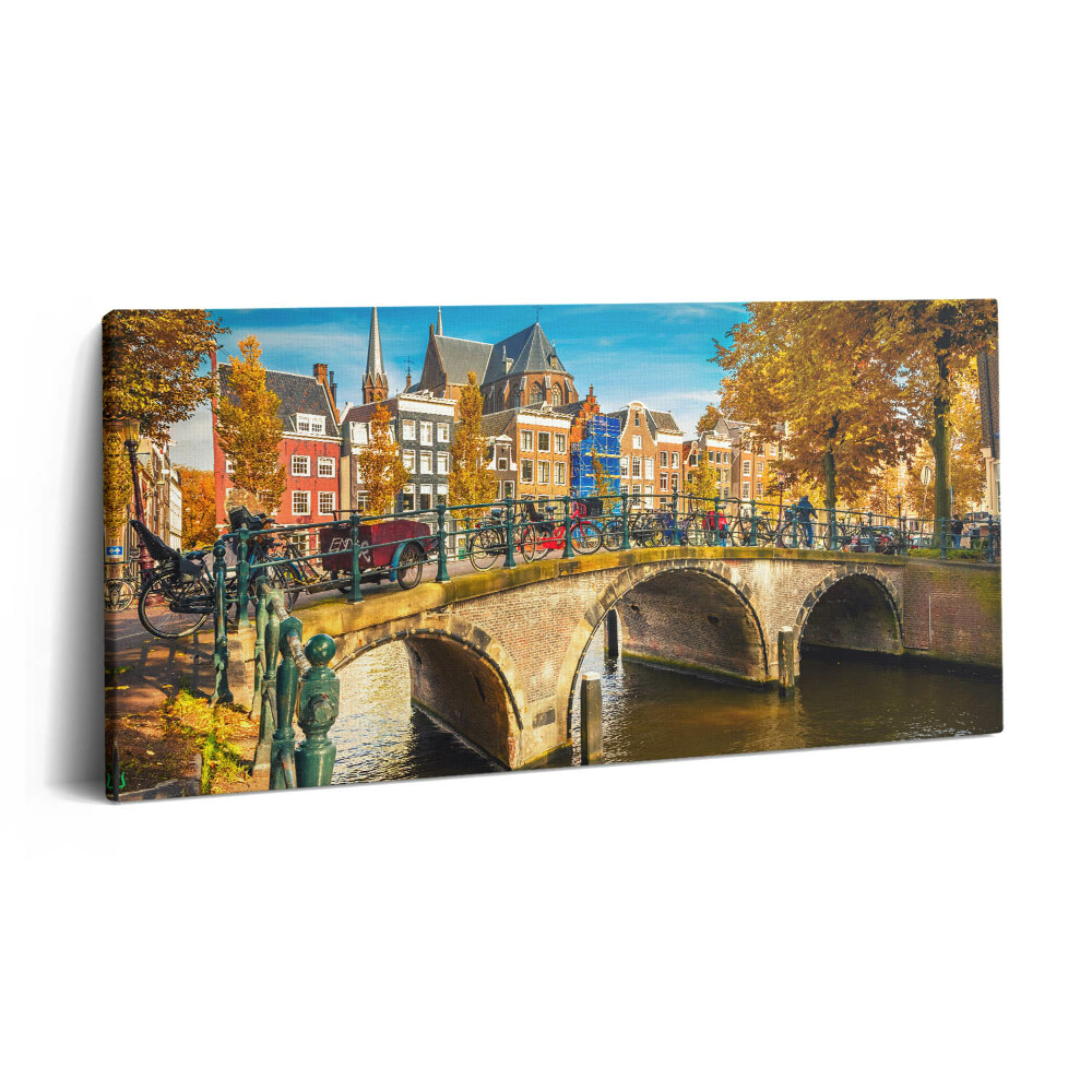 Obraz canvas 140x70 Jesienny blues w Amsterdamie