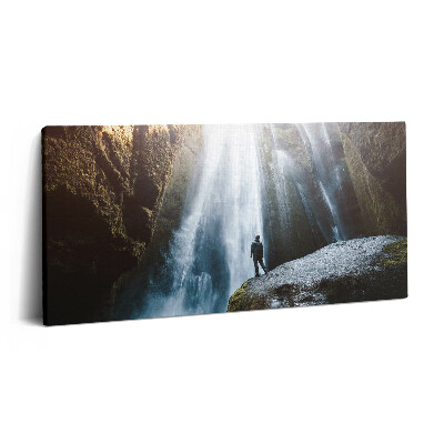 Fotoobraz canvas 140x70 Widok na wodospad Gljufrabui