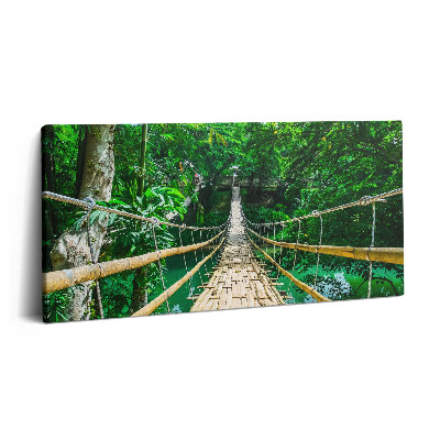 Foto obraz na płótnie 140x70 Most w lesie na Filipinach
