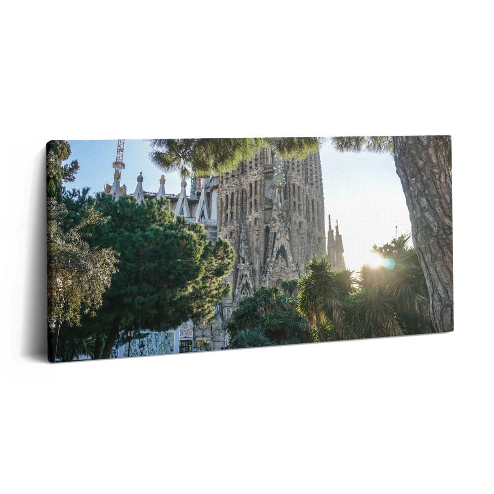 Foto obraz na płótnie 140x70 Park Sagrada Familia w Barcelonie