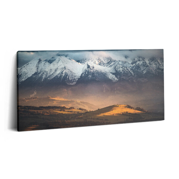 Obraz canvas 140x70 Tatry w zimowej panoramie