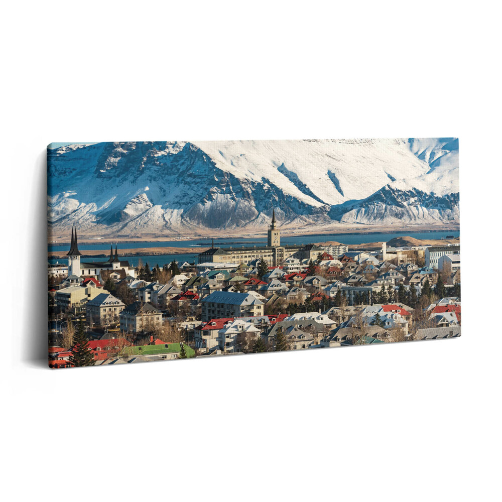 Obraz canvas 140x70 Widok na Reykjavík Islandię