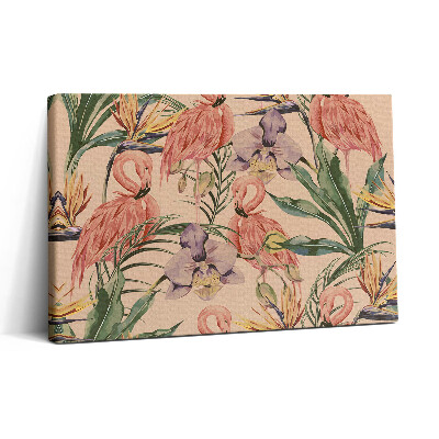 Obraz canvas 30x20 Tropikalne kwiaty w stylu boho