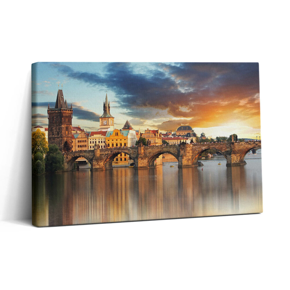 Obraz canvas 30x20 Panorama miasta i mostu