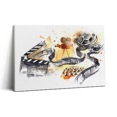 Obraz na płótnie 30x20 Zdjęcia - kamera i taśmy filmowe