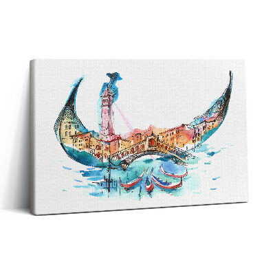 Obraz na płótnie 30x20 Podsumowanie – włoskie gondole w Wenecji