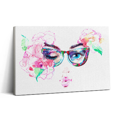 Foto obraz canvas 30x20 Twarz kobiety w okularach