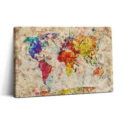 Obraz na płótnie 30x20 Kolorowa mapa świata