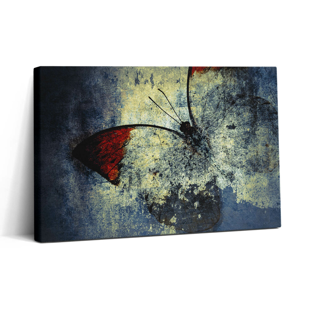 Foto obraz canvas 30x20 Motyl w stylu vintage