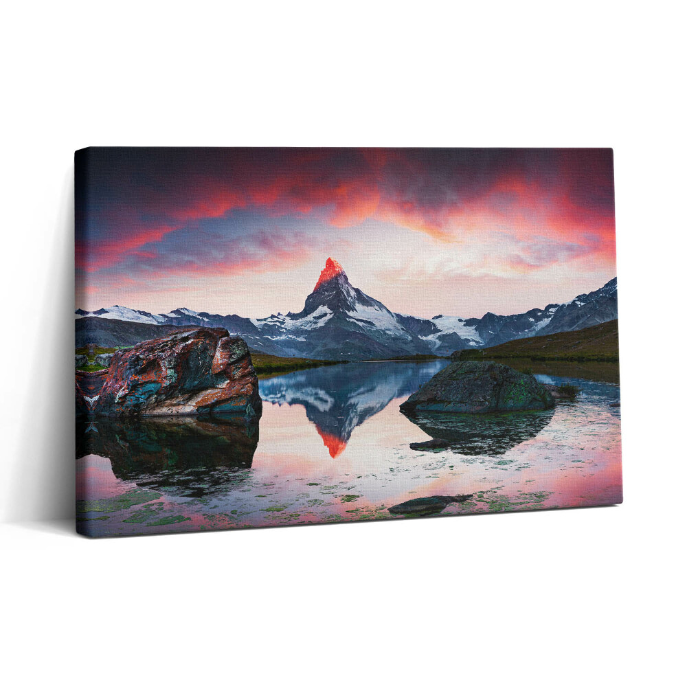 Obraz canvas 30x20 Jezioro Stellisee Matterhorn