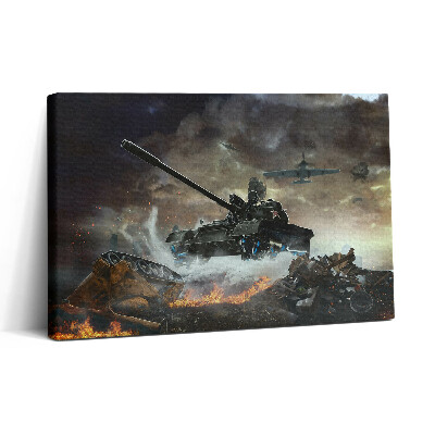 Obraz canvas 30x20 Czołg na wojnie