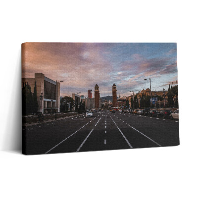 Obraz canvas 30x20 Widok na drogę z Barcelony do Tibidabo